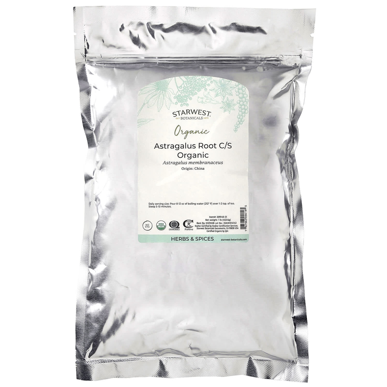 Starwest Botanicals, органический корень астрагала, нарезанный и просеянный, 453,6 г (1 фунт)
