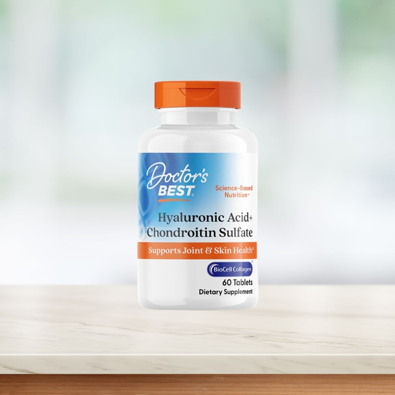 Doctor's Best, гиалуроновая кислота и хондроитинсульфат, 60 таблеток