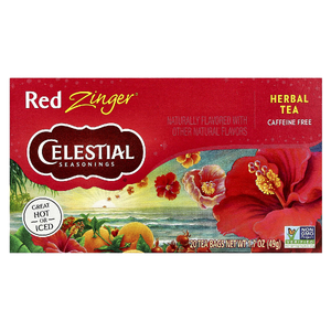 Celestial Seasonings, травяной чай. с гибискусом, без кофеина, 20 чайных пакетиков, 49 г (1,7 унции)