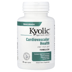 Kyolic, экстракт чеснока для здоровья сердечно-сосудистой системы, формула 250, 60 веганских капсул (1000 мг в 1 капсуле)