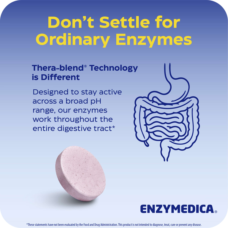 Enzymedica, пищеварительные ферменты для детей, со вкусом фруктового пунша, 90 таблеток