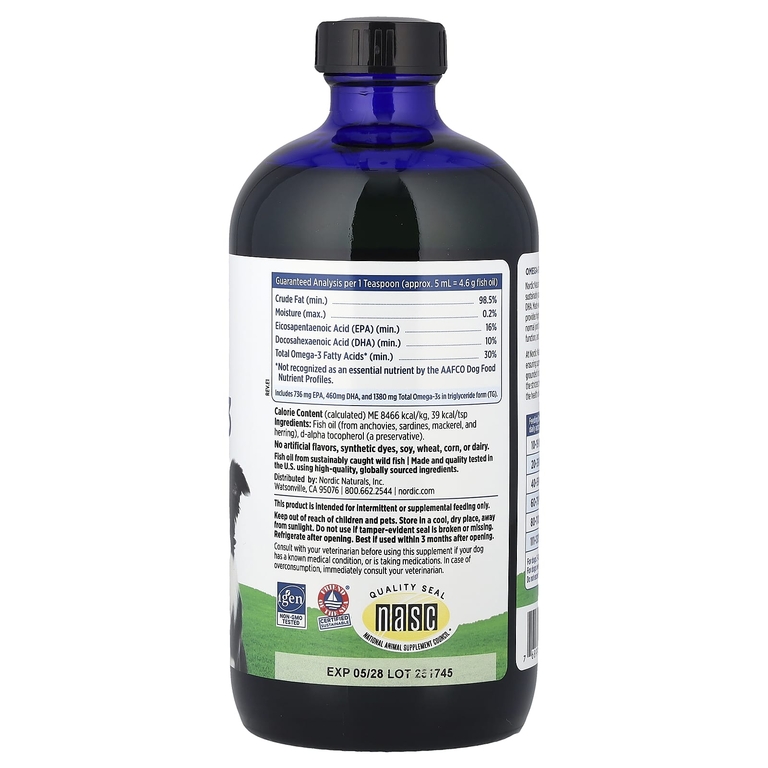 Nordic Naturals, омега-3 для животных, для собак, 473 мл (16 жидк. унций)