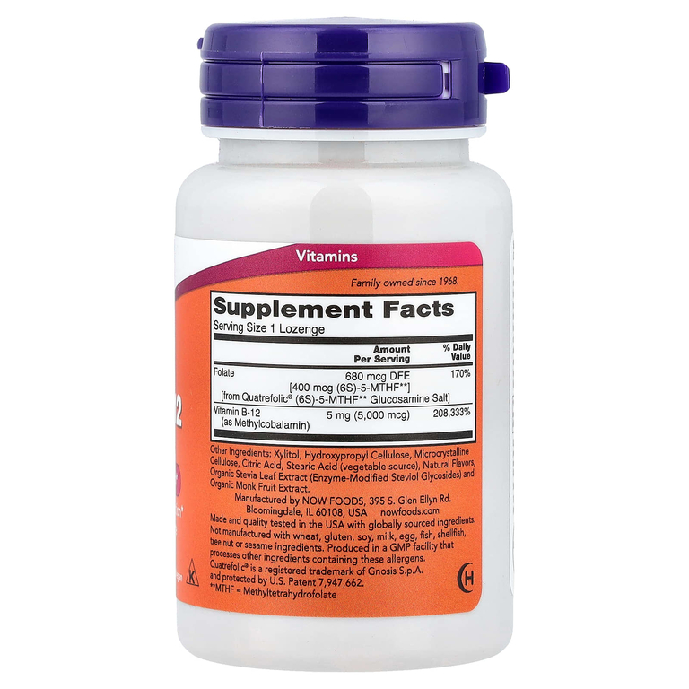 NOW Foods, метил B12, 120 пастилок