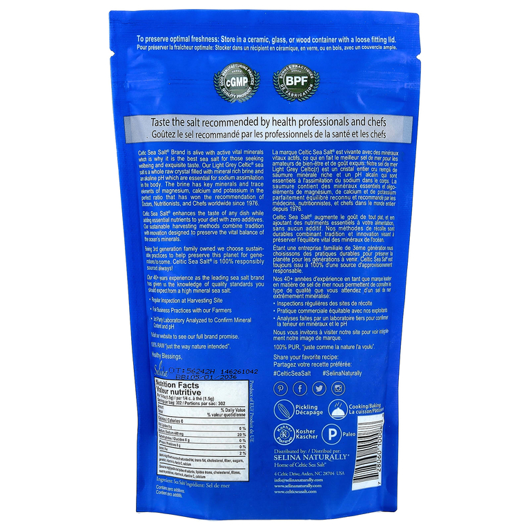 Celtic Sea Salt, Необработанная морская соль, 454 г (1 фунт)