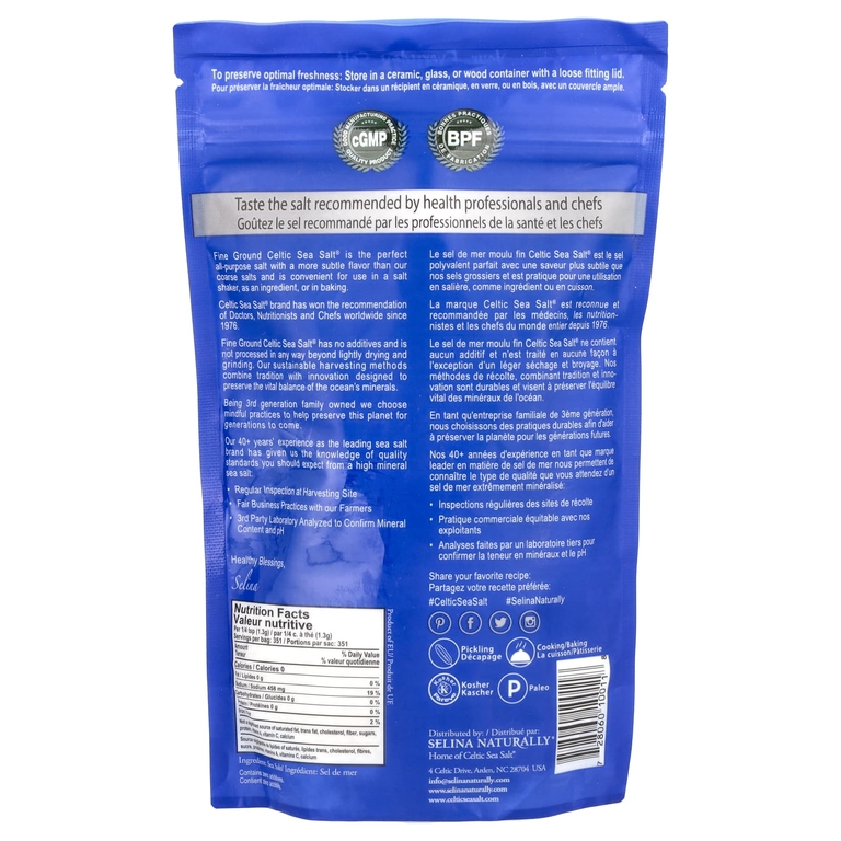 Celtic Sea Salt, мелкого помола, смесь жизненно важных минералов, 454 г (1 фунт)