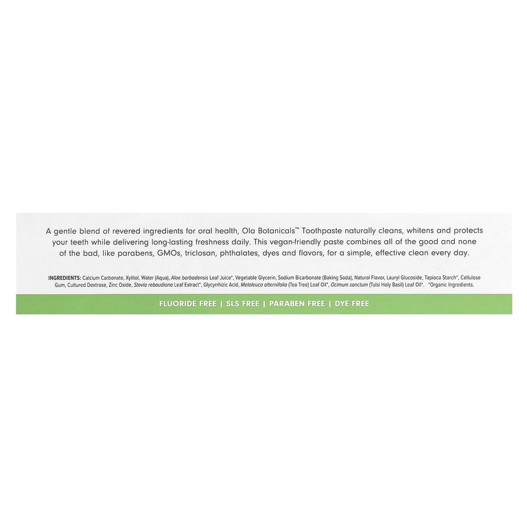 Dr. Mercola, зубная паста, без фторида, тулси и мята, 85 г (3 унции)