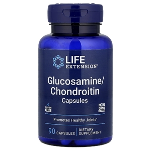 Life Extension, капсулы с глюкозамином и хондроитином, 90 капсул