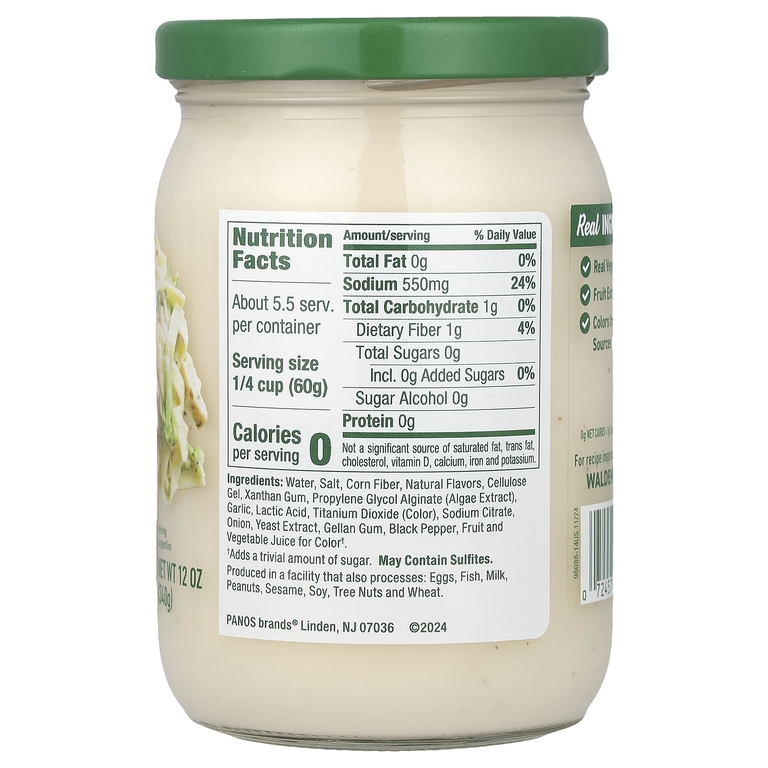 Walden Farms, Соус альфредо для макарон, 12 унции (340 г)