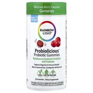 Rainbow Light, пробиотики, со вкусом ягод, 50 жевательных таблеток
