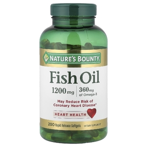 Nature's Bounty, Рыбий жир, 1200 мг, 200 мягких таблеток быстрого высвобождения