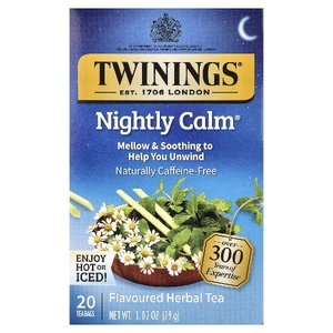 Twinings, Ароматизированный травяной чай, вечернее спокойствие, без кофеина, 20 чайных пакетиков, 29 г (1,02 унции)