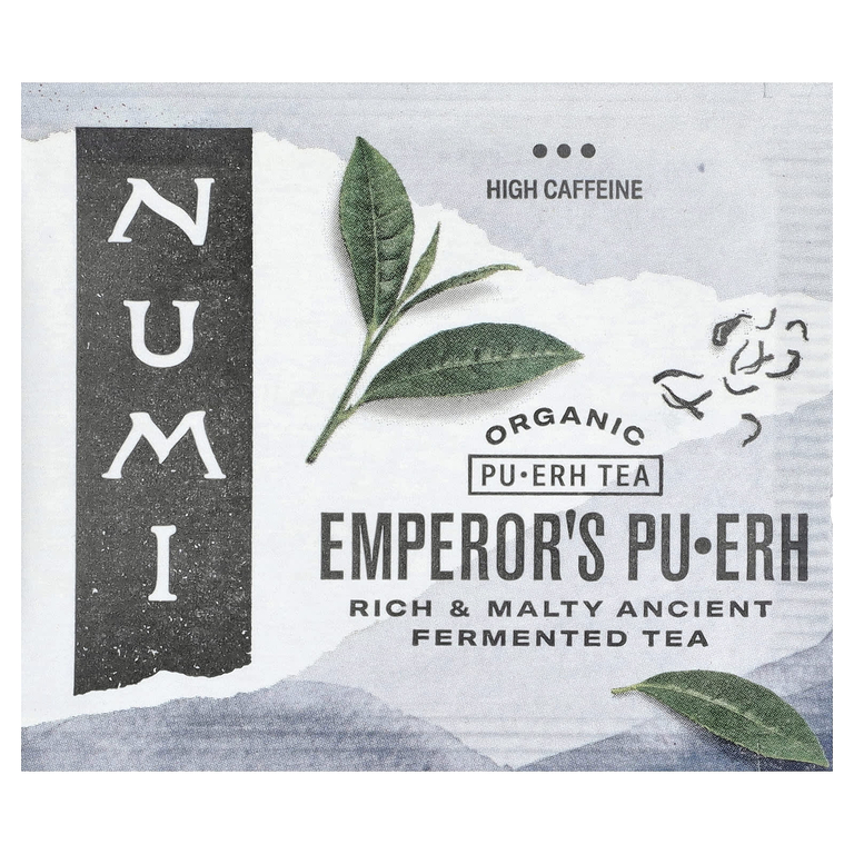 Numi Tea, Органический чай пуэр, императорский пуэр, 16 чайных пакетиков, 32 г (1,13 унции)