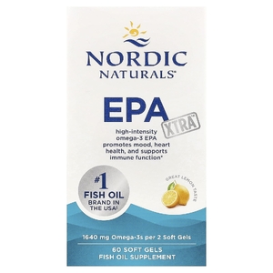 Nordic Naturals, ЭПК Экстра, лимон, 820 мг, 60 гелевых капсул
