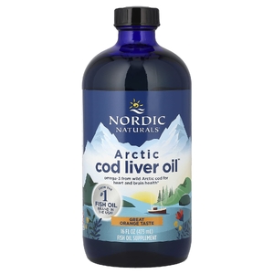 Nordic Naturals, Жир из печени арктической трески, со вкусом апельсина, 1060 мг, 473 мл (16 жидк. унций)