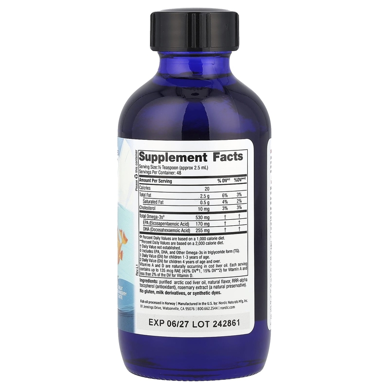 Nordic Naturals, омега-3 для детей от 1 года, с клубничным вкусом, 119 мл (4 жидкие унции)