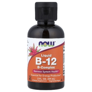 NOW Foods, Жидкий B-12, B-комплекс, 2 жидк. унц. (59 мл)