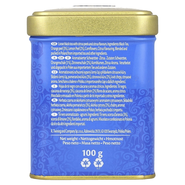 Twinings, Леди Грей, рассыпной чай, 100 г (3,5 унции)