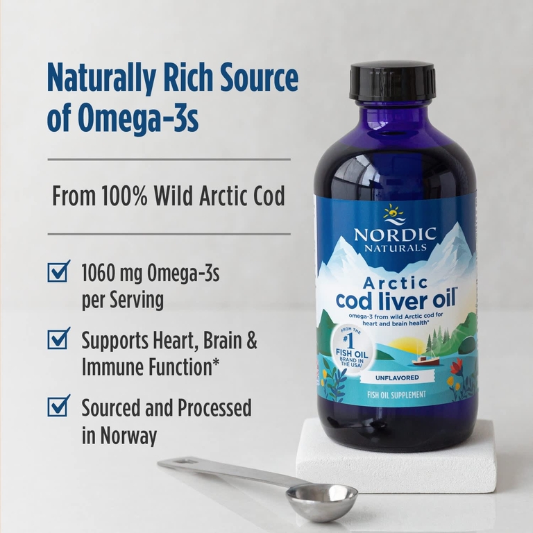 Nordic Naturals, масло печени арктической трески, с нейтральным вкусом, 237 мл (8 жидких унций)