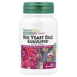 NaturesPlus, красный ферментированный рис, 60 капсул