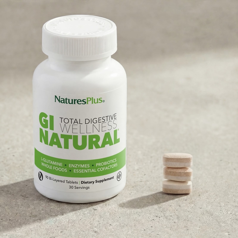 Nature's Plus, Комплексная поддержка пищеварения, 90 двухслойных таблеток