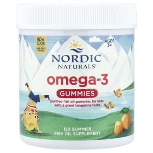 Nordic Naturals, жевательная омега-3, для детей от 3 лет, со вкусом мандарина, 120 жевательных таблеток