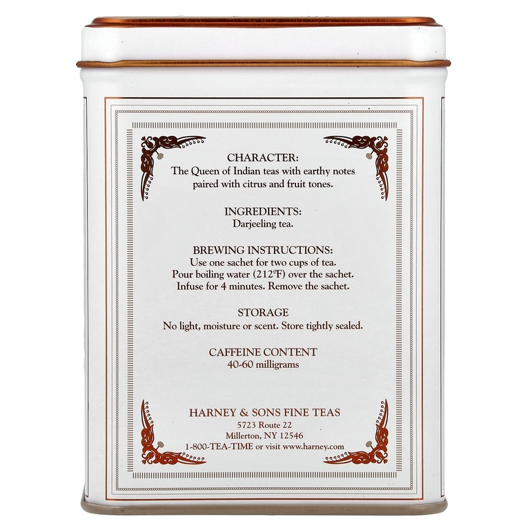 Harney & Sons, чай Дарджилинг, 20 чайных пакетиков, 40 г (1,4 унции)