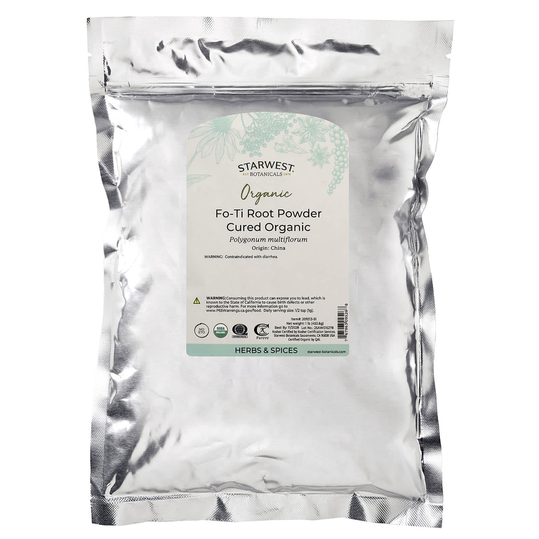 Starwest Botanicals, органический порошок высушенного корня горца многоцветкового, 453,6 г (1 фунт)