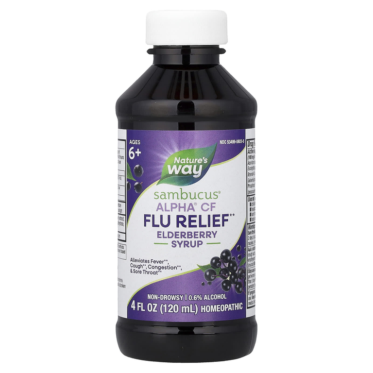 Nature's Way, Sambucus, Alpha CF, мультисимптомное средство от Flucare, с бузиной, 120 мл (4 жидк. унц.) (Товар снят с продажи) 