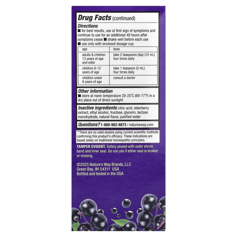 Nature's Way, Sambucus, Alpha CF, мультисимптомное средство от Flucare, с бузиной, 120 мл (4 жидк. унц.) (Товар снят с продажи) 