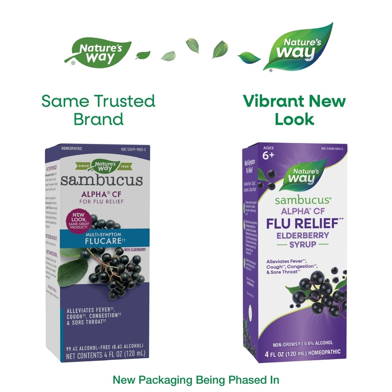 Nature's Way, Sambucus, Alpha CF, мультисимптомное средство от Flucare, с бузиной, 120 мл (4 жидк. унц.) (Товар снят с продажи) 