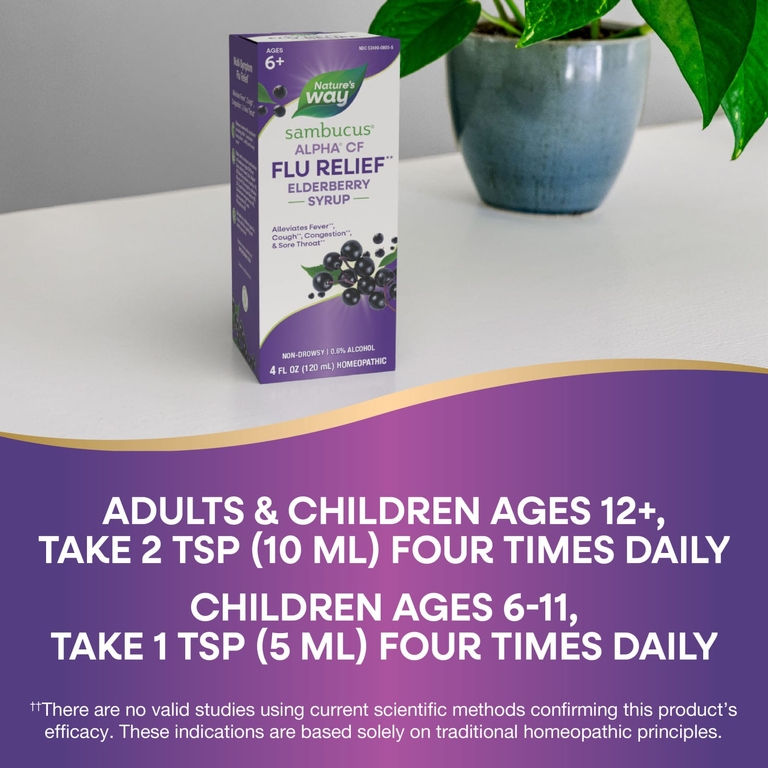 Nature's Way, Sambucus, Alpha CF, мультисимптомное средство от Flucare, с бузиной, 120 мл (4 жидк. унц.) (Товар снят с продажи) 