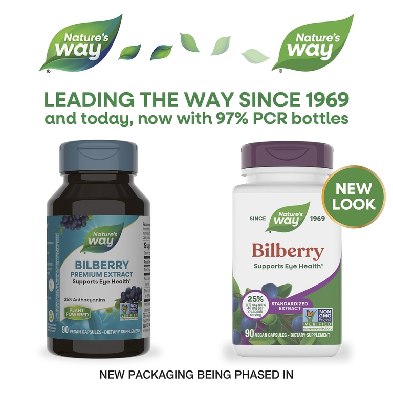 Nature's Way, черника, 90 веганских капсул
