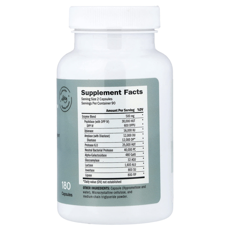 Houston Enzymes, пищеварительные ферменты, 180 капсул