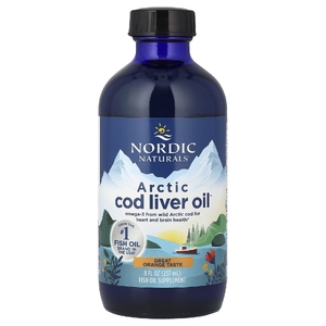 Nordic Naturals, жир из печени дикой арктической трески, со вкусом апельсина, 1060 мг, 237 мл (8 жидк. унций)