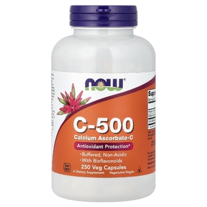 NOW Foods, C-500, аскорбат кальция-C, 250 капсул