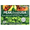 PEAKfresh USA, многоразовые пакеты с затяжками для хранения продуктов, 10 шт.