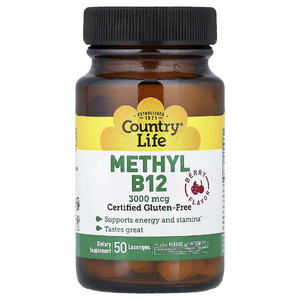 Country Life, метил B12, с ягодным вкусом, 50 пастилок