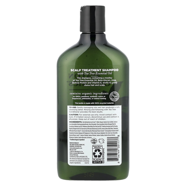 Avalon Organics, Шампунь для кожи головы, чайное дерево, 325 мл (11 жидк. унций)