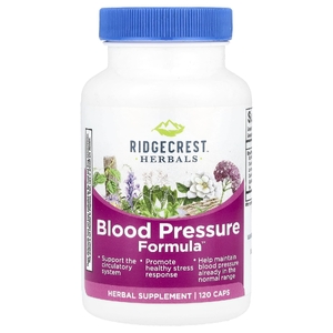 RidgeCrest Herbals, комплекс для поддержки артериального давления, 120 капсул
