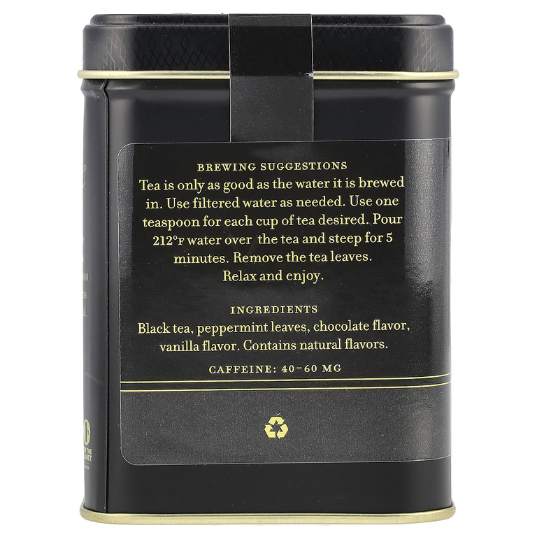 Harney & Sons, черный чай, шоколад и мята, 112 г (4 унции)