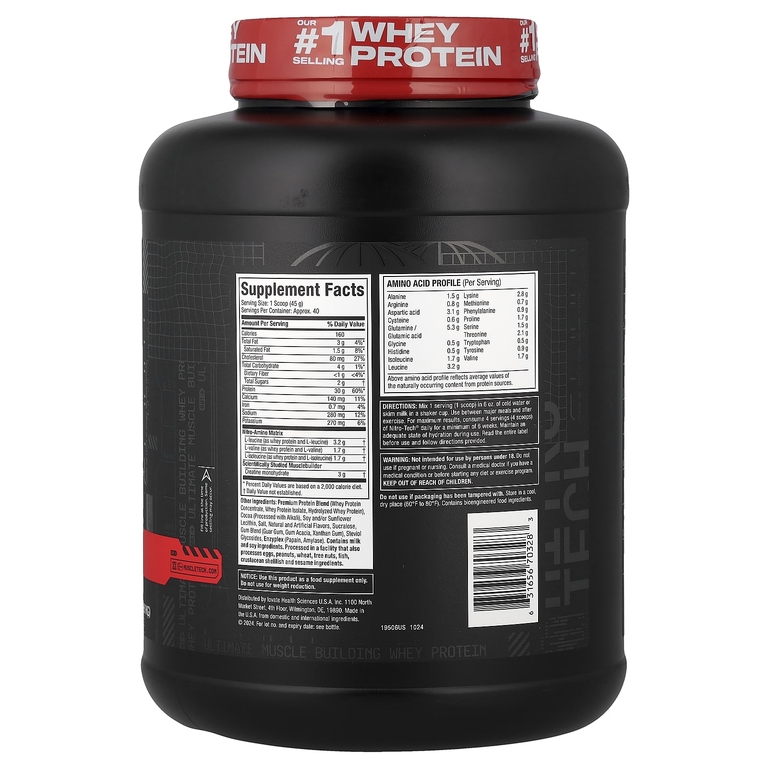 MuscleTech, сывороточный протеин, со вкусом молочного шоколада, 1,81 кг (4 фунта)