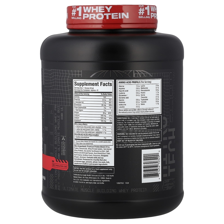 MuscleTech, сывороточный протеин, ванильный крем, 1,81 кг (4 фунта)