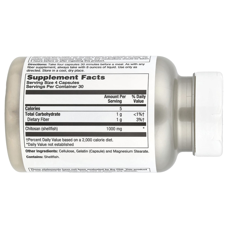 Natural Balance, хитозан, 120 растительных капсул (250 мг в 1 капсуле)