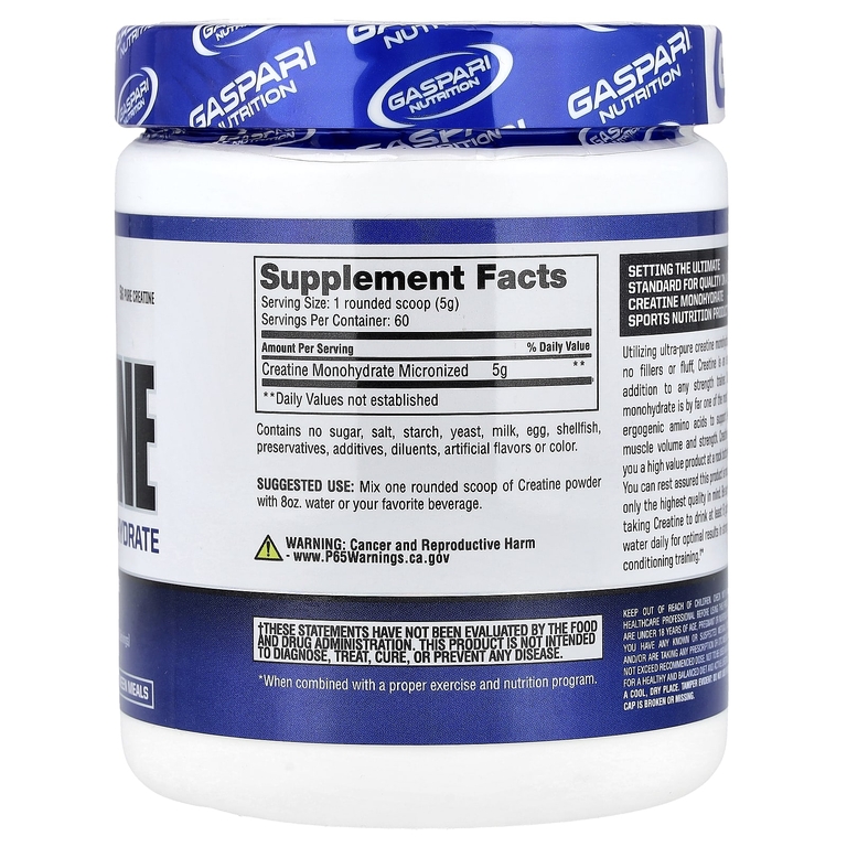 Gaspari Nutrition, креатин, без добавок, 300 г