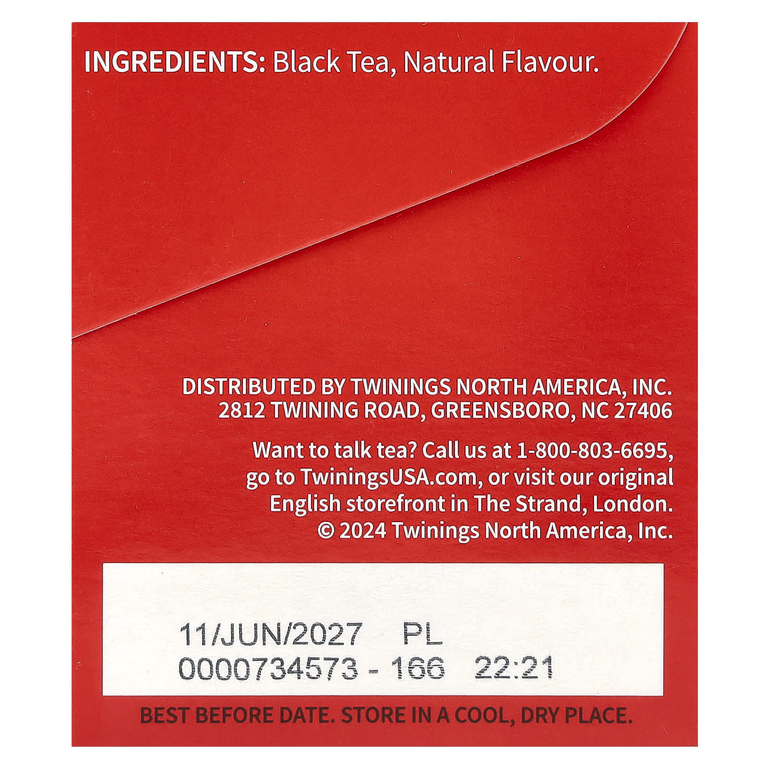 Twinings, ароматизированный черный чай, ночной чай, 20 чайных пакетиков, 40 г (1,41 унции)