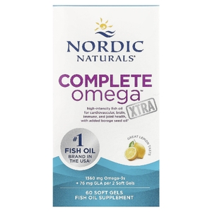 Nordic Naturals, омега-3 и 6, со вкусом лимона, 60 желатиновых капсул (680 мг в 1 капсуле)