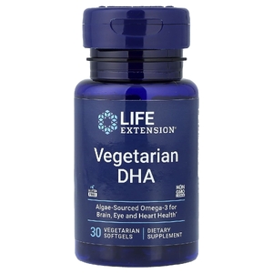 Life Extension, вегетарианская ДГК, 30 вегетарианских капсул (200 мг в каждой)