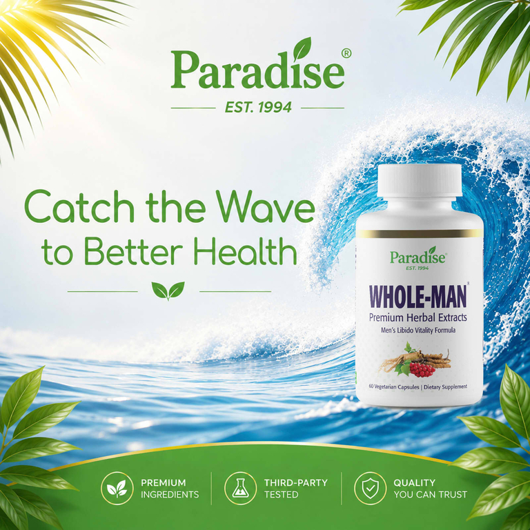 Paradise Herbs, формула для поддержки жизненной силы для мужчин, 60 вегетарианских капсул
