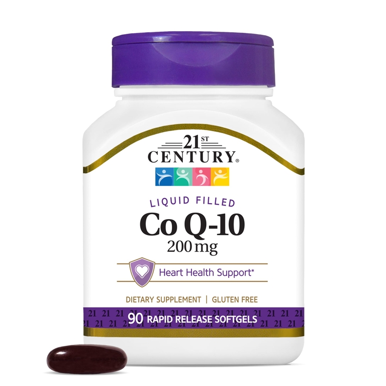 21st Century, жидкий коэнзим Q10, 200 мг, 90 капсул