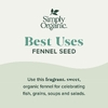 Simply Organic, семена фенхеля, 54 г (1,9 унции)